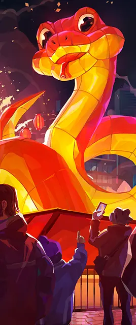 Serpent's Celebration Card large art