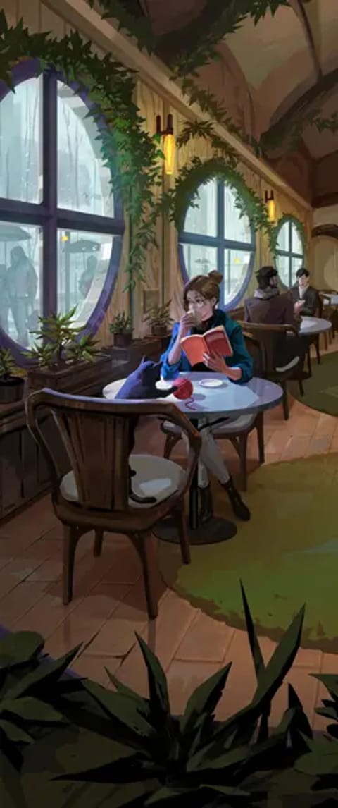 Verdant Cafe Card large art