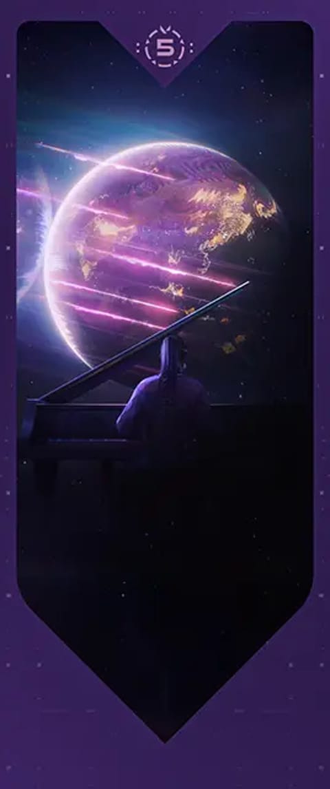 5 Years: Ade On Keys Card large art