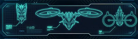 Owl Drone Schema Card wide art