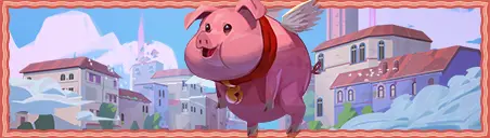Pigs May Fly Card wide art