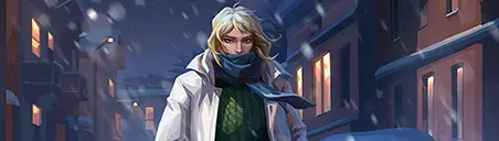 Snowy Stroll Card wide art