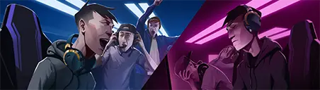 VERSUS // Victory + Defeat Card wide art