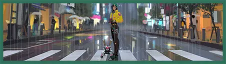Rainfall Card wide art